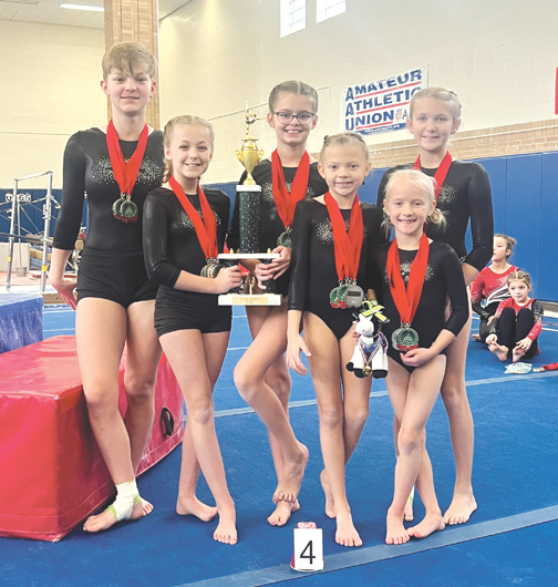 West End Gymnastics Center gymnasts compete at Holiday Handsprings